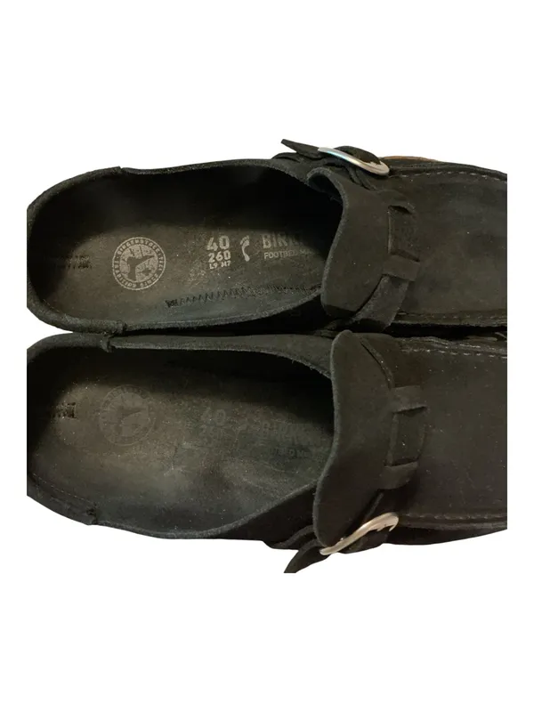 Birkenstock Buckley Black Suede Moccasin Clog Mules Shoes Size 40 Narrow Women 9 - Image 5