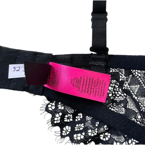 & Other Stories Black Lace Rhinestones Push Up Bra Women Size 34D | 52-16 - Image 2