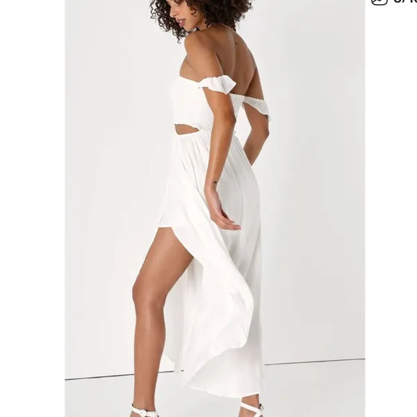 LUSH White cutout Off-the-Shoulder Maxi Dress - Image 3