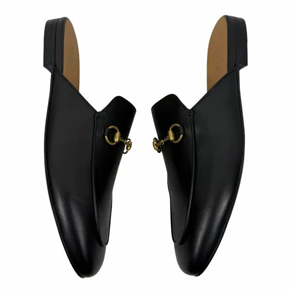 Gucci Princetown Horsebit Slipper Mules Black Leather Size 41.5 - Image 7
