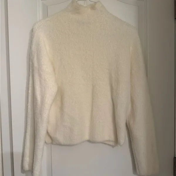 Abercrombie & Fitch Off White Cowl Neck Sweater Small Cream Knit Never Worn - Image 5