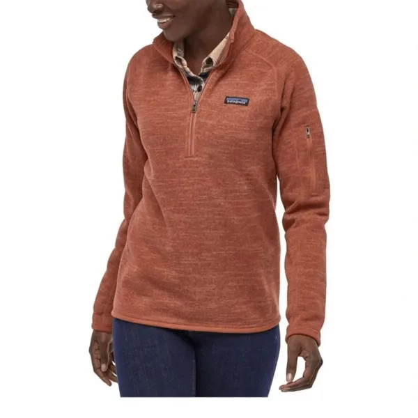 Patagonia Womens Better‎ Sweater 1/4-Zip Pullover Fall Orange Small - Image 7