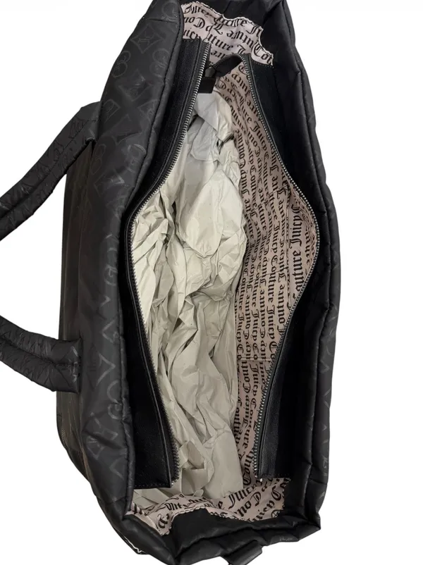NEW Juicy Couture Black Monogram XL Travel Weekender Tote Bag - Image 10