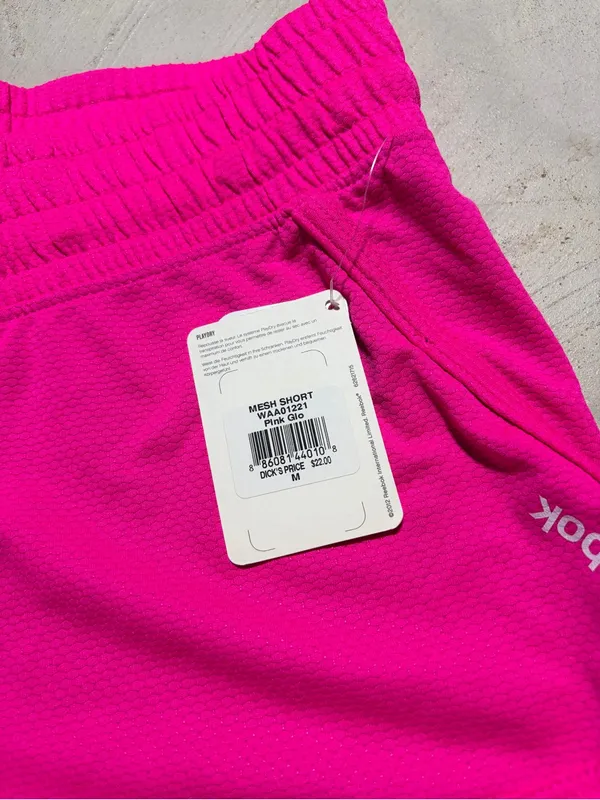 Reebok Women's mesh Pink Athletic Shorts medium - Image 5