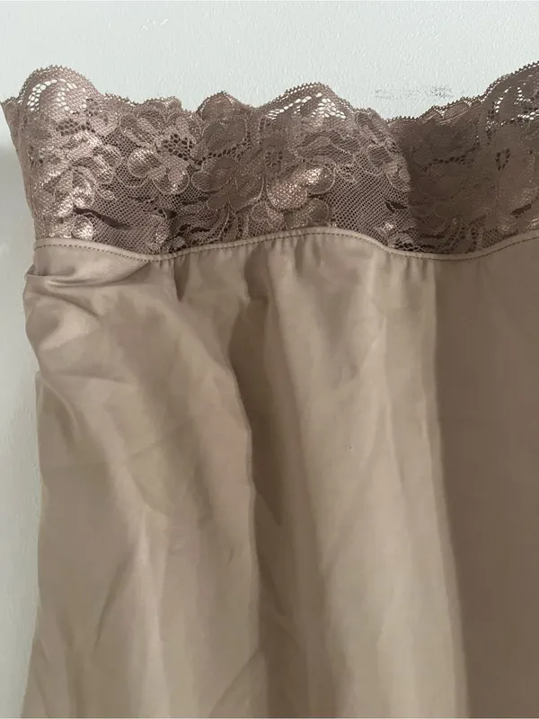 Assets Spanx Lace Trim Tan Shaping Cami Tank Top Large Seamless Layering Nude - Image 3