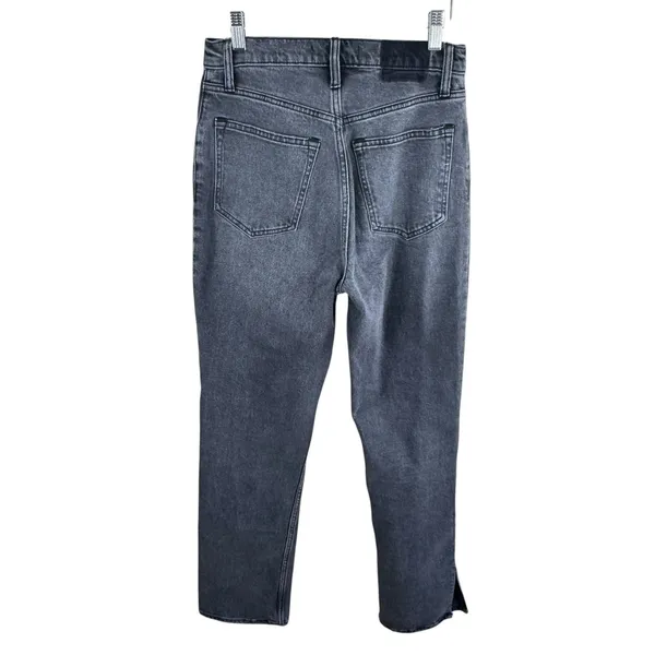 Abercrombie Fitch 90s‎ Straight Ultra High Rise Gray Wash Denim Jeans Size 2R 26 - Image 2