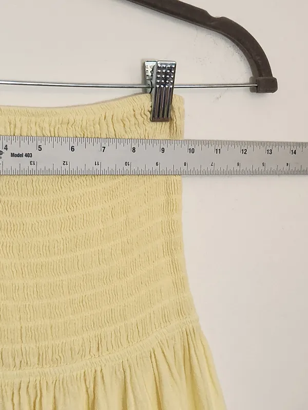 Sea Spice Yellow Boho Strapless Maxi Dress Size XL - Image 5