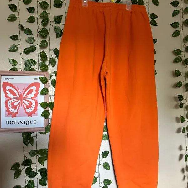 Women’s White Fox Orange Joggers Size XL - Image 4