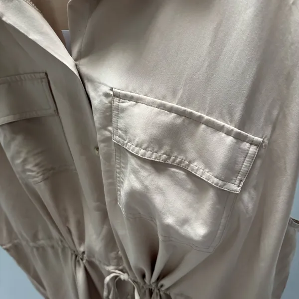 Old Navy Mocha Taffy Waist-Defined Utility Midi Shirt Dress - Image 5