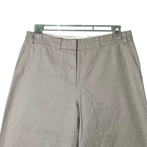 AX Armani Exchange Wide Leg Chino Pants Women's Size 0 Beige High Rise Casual - Image 9