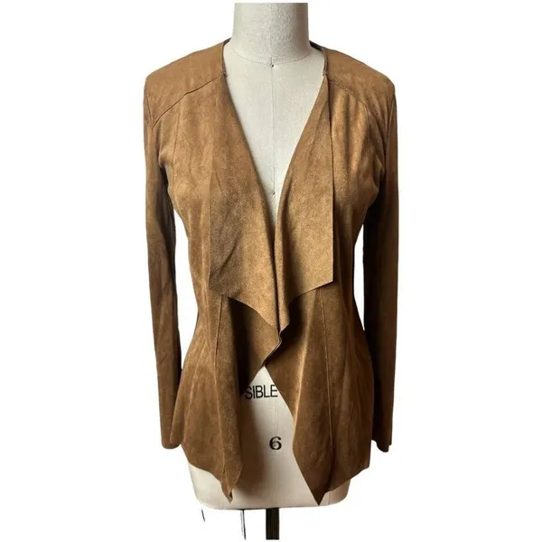 MNG Mango Genuine Brown Suede Jacket Small - Image 2