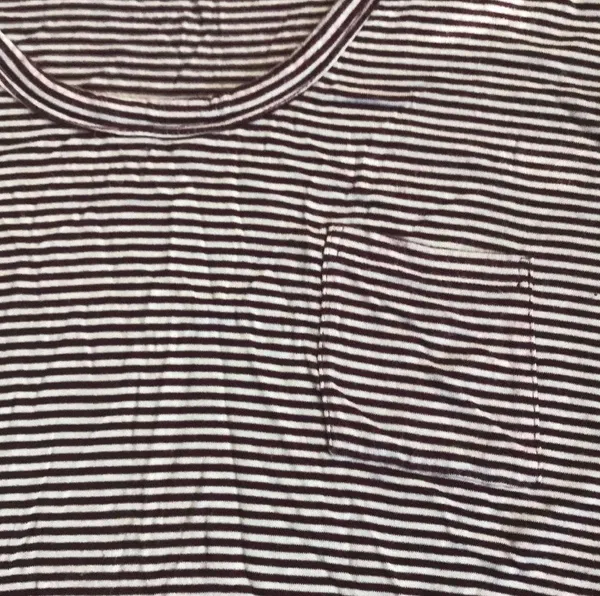 Brandy Melville Striped Burgundy Tee - Image 2