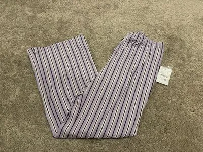 Forever 21 Pinstripe Stripe Pajama Lounge Pants Lilac - Image 2