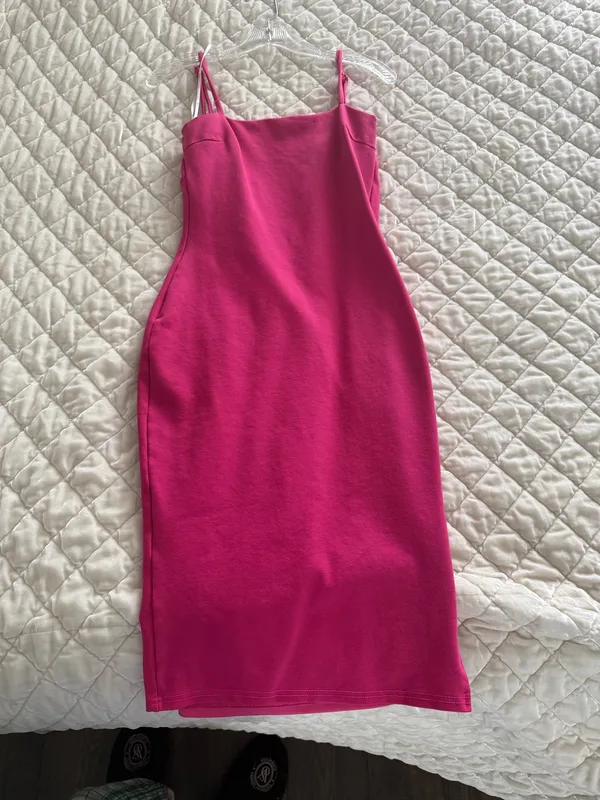 Lulus Dress Pink Midi - Image 3