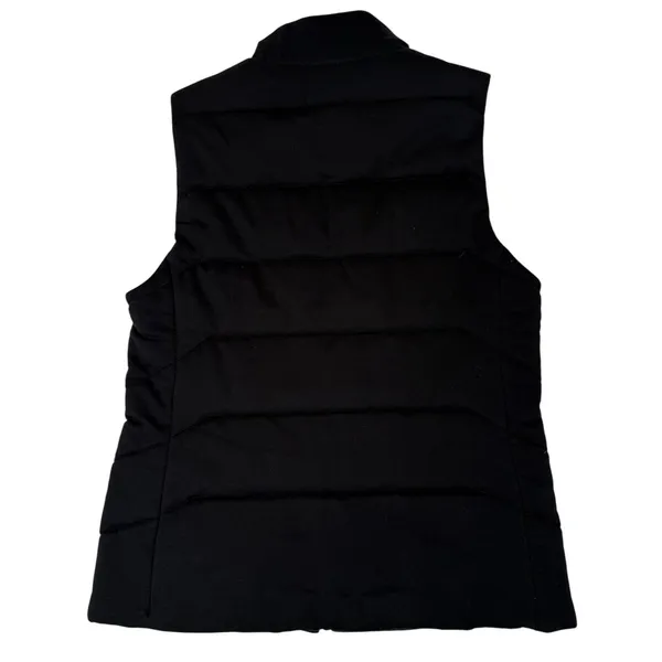 Ralph Lauren‎ Quilted Vest Womens Medium Black Full Zip LRL Logo - Image 2