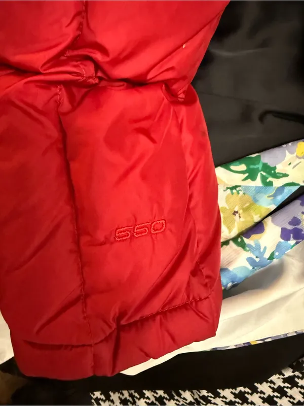 North Face Metropolis Red Parka Coat 550 Down Large - Image 9