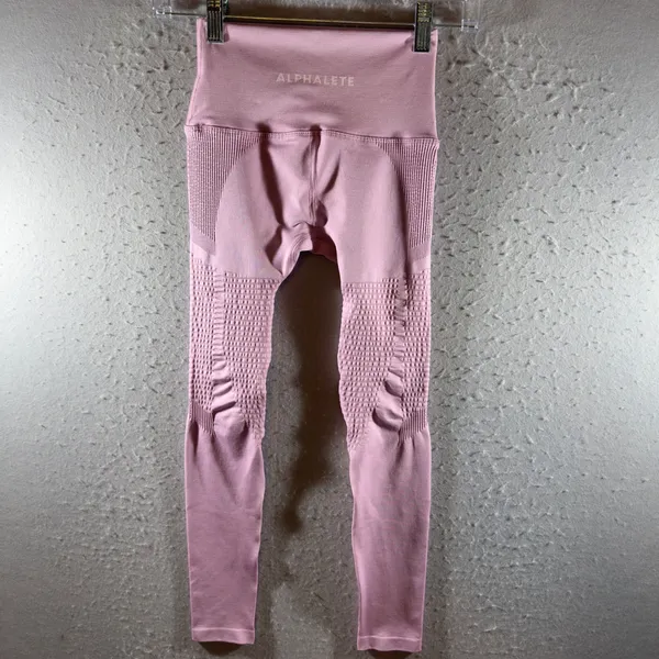 1673 | NWOT Alphalete Athletics Seamless‎ High Waist Yoga Leggings Pink Womens S - Image 2