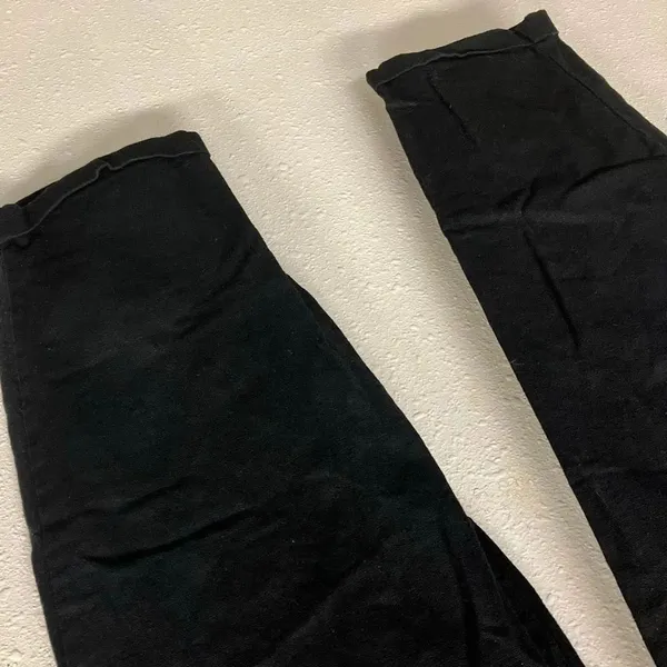 J. Crew Midrise Drawstring Linen Blend Black Rolled Hem Pants Size 4 #718 - Image 4