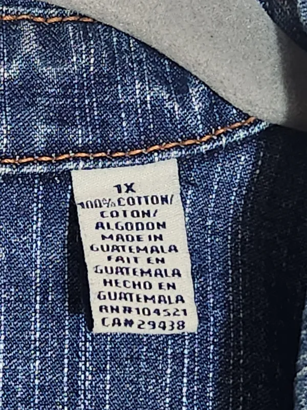 Jamaica Bay Medium Wash Denim Jacket Size 1X - Image 7