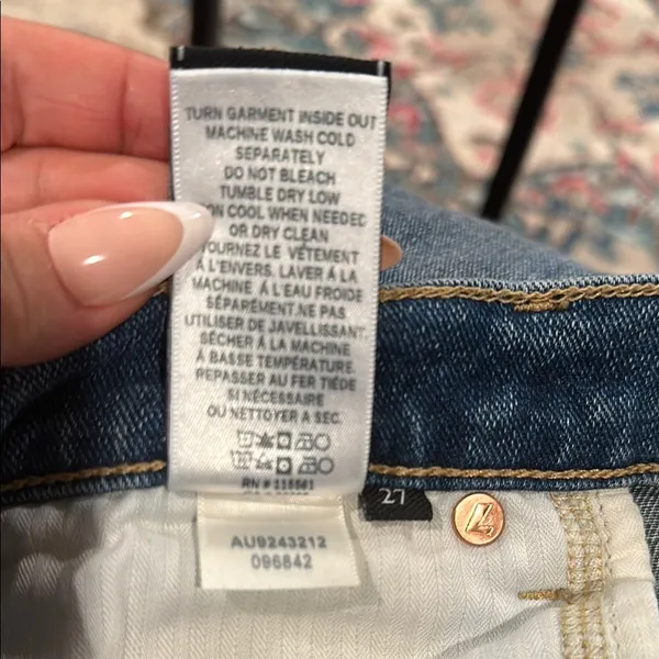 Seven 7 for all mankind frayed stretch denim blue summer 90’s Y2K Mini Skirt 27 - Image 6