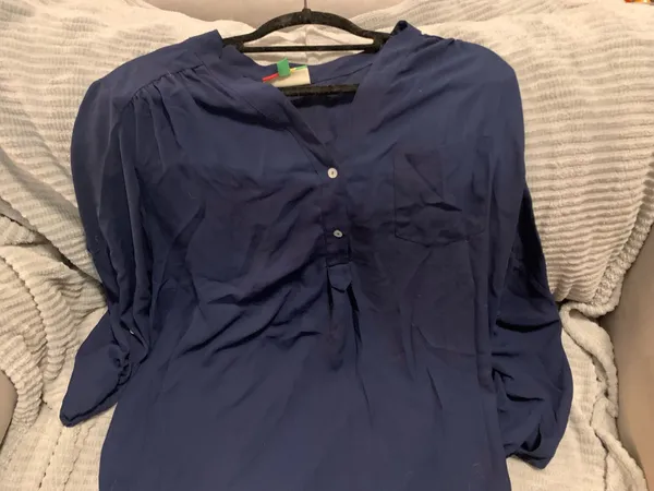 Navy flowy top Blue Size XL - Image 2