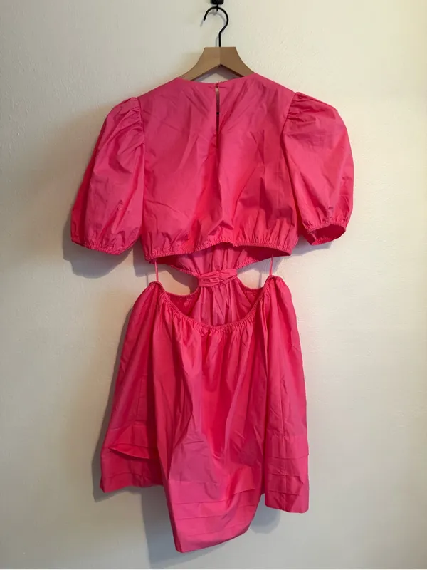 English Factory cut-out mini‎ dress with puff sleeves - Image 7