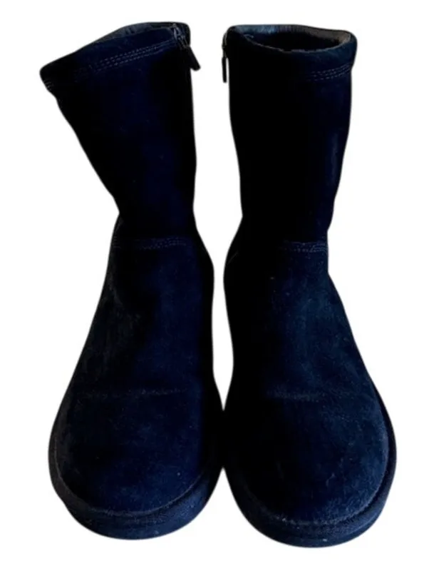 UGG Australia Classic Short Boots Black Suede Sheepskin Size 916 - Image 2