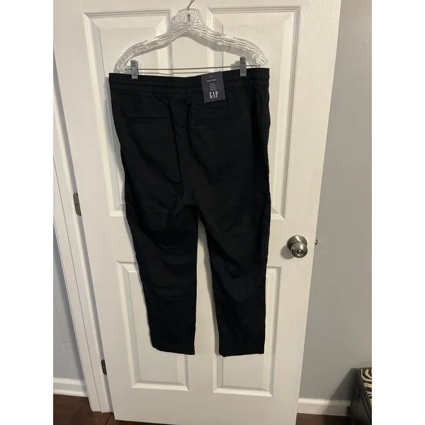 GAP Womens Easy Straight Pull-on Pants True Black Size Large Tall New With Tags - Image 5