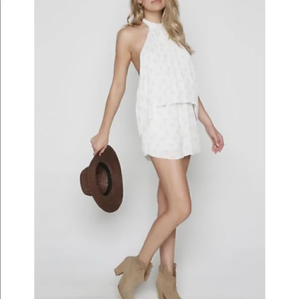 L*SPACE Kelly Native Geo Romper in Ivory size small - Image 2