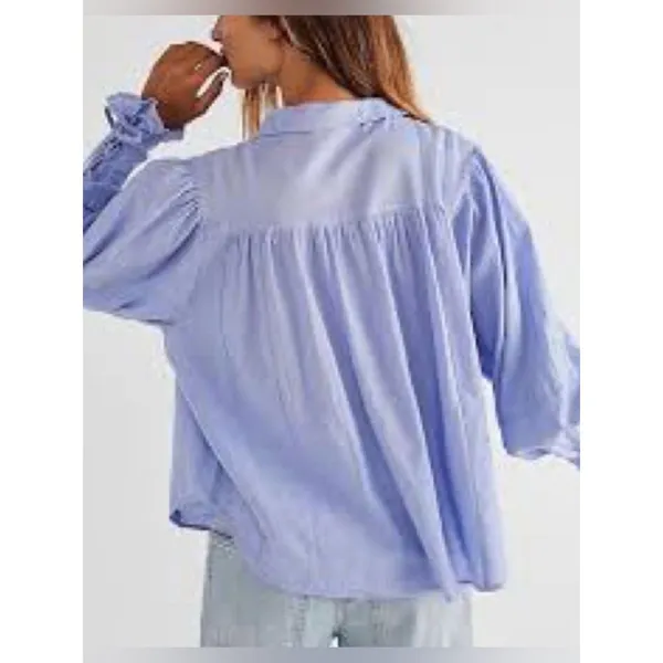 Free People Kiss Kiss Oversized Blouse XS - Image 3