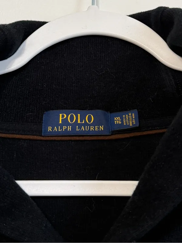 Ralph Lauren Oversized Pullover Sweater XL Shawl-Collar Black - Image 3
