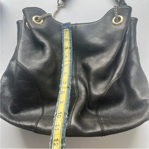 Antonio Melani Elegant Black Leather Tote Bag - Image 6