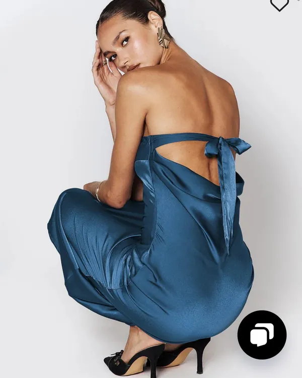 Blue Silk Dress - Image 2
