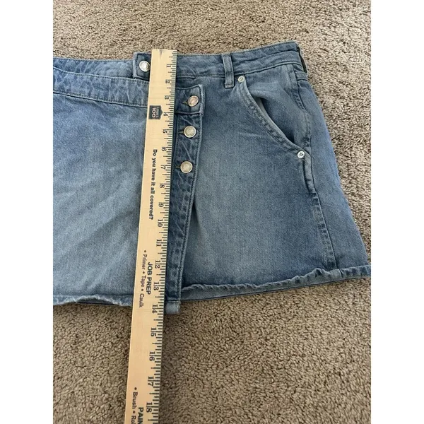 We The Free Wynne Denim Skirt Size 32 Boho Contemporary Edgy Cute Retro Vibes - Image 8