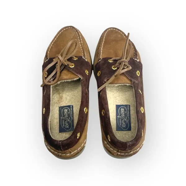 Sperry Top-Sider ™® ✌︎︎ Gold Eyelet Leather Boat Shoes ✌︎︎ 2 Tone Brown ✌︎︎ 6M - Image 14