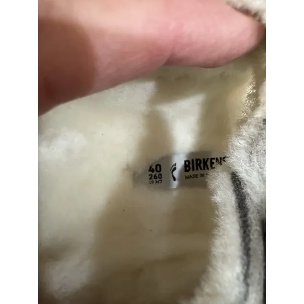 Birkenstock Arizona Genuine Shearling Slide Sandal Size 40 US Women's 9 Men's 7 - Image 5
