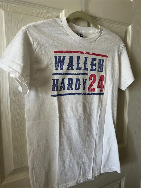 Wallen Hardy 24‎ Tee Graphic Morgan Wallen Cotton T-Shirt Sz S Concert Band Tee - Image 3