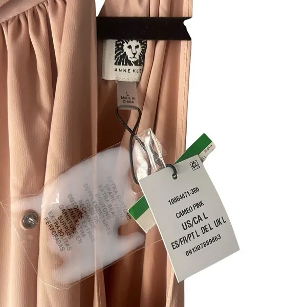 Anne Klein NWT Size Large Dusty Rose‎ Pink Formal Wedding Halter Midi Dress - Image 7