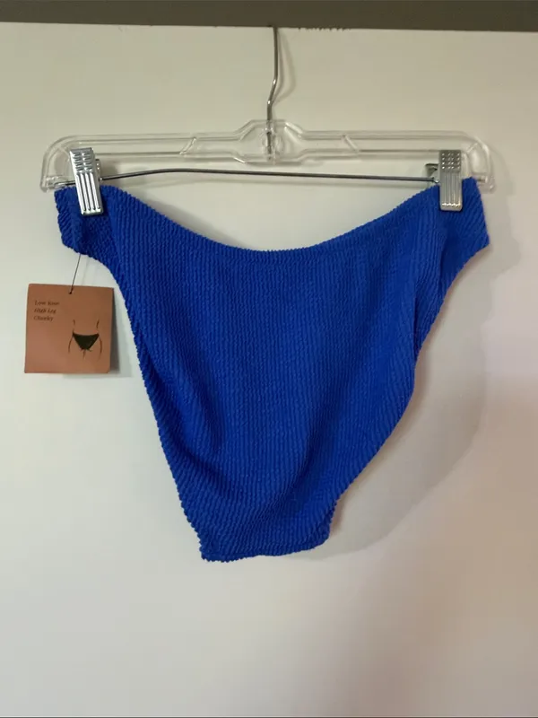 Shade & Shore Royal Blue Textured Bikini Bottom - Image 6