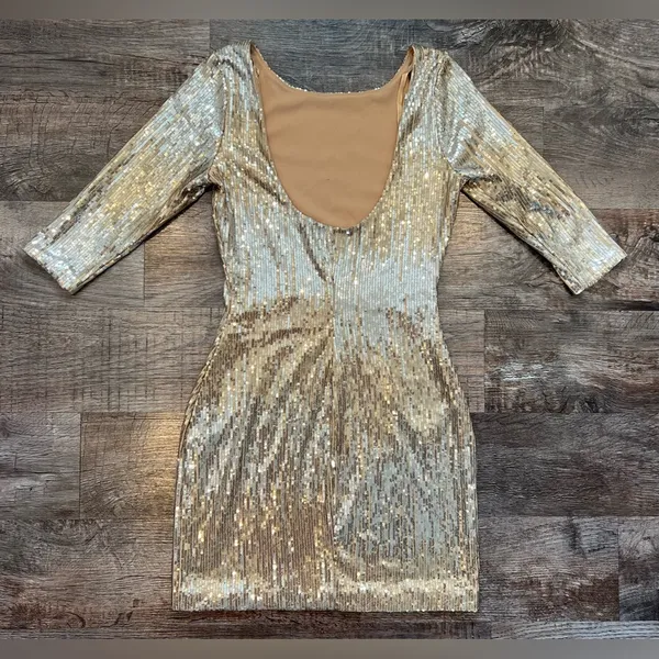 As You Wish Sparkly Sequin Dress - Image 4