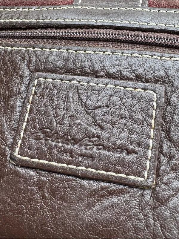 Eddie Bauer Brown Leather Wallet with Suede Flap - Image 3