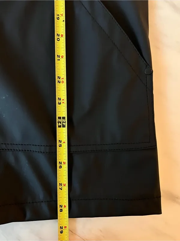 Another Influence Black Faux Leather Hooded Rain Jacket Sherpa Lined Medium - Image 6