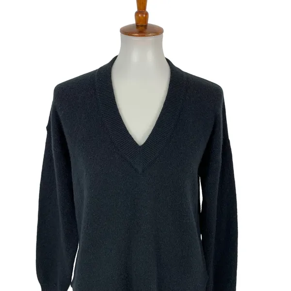 Madewell Black‎ V Neck Long Sleeve Pullover Sweater Small - Image 2