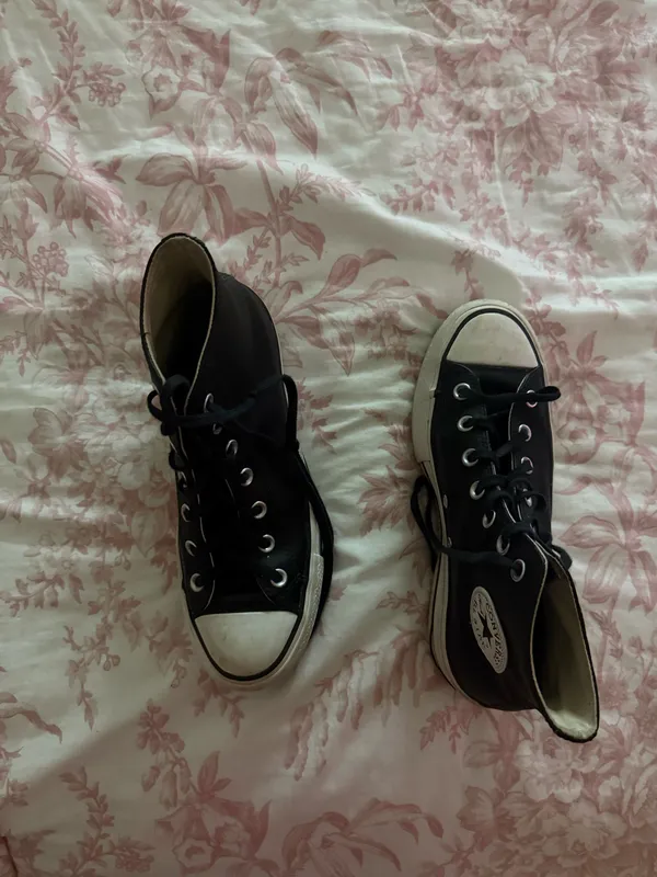 Leather Black High-Top Converse - Image 2
