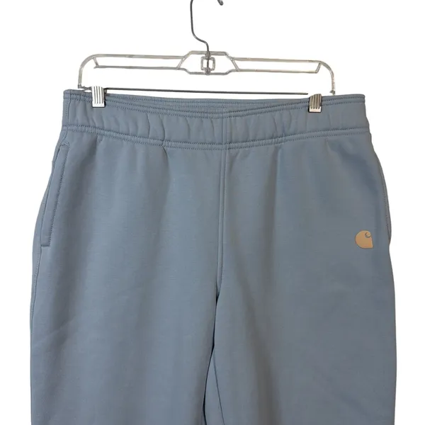 Carhartt Sweatpants Women Medium M 8-10 Light Blue Relaxed Fit Fleece Joggers - Image 3