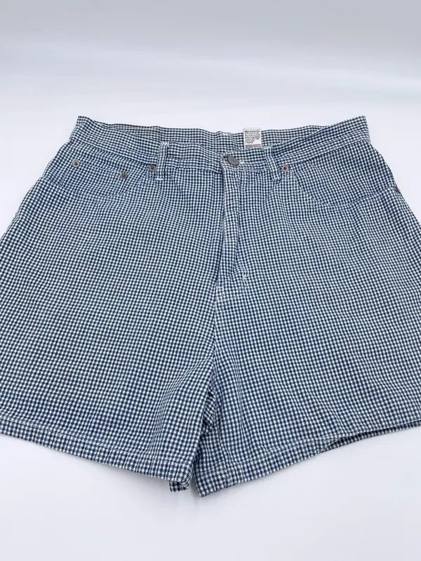Vintage 90s Y2K Bill Blass Jeans Gingham Denim Mom Shorts Size 12 Cotton Preppy - Image 3