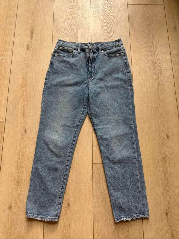 MADEWELL The Perfect Vintage Straight Leg Jeans Size 29 Medium Blue Wash Ankle - Image 7