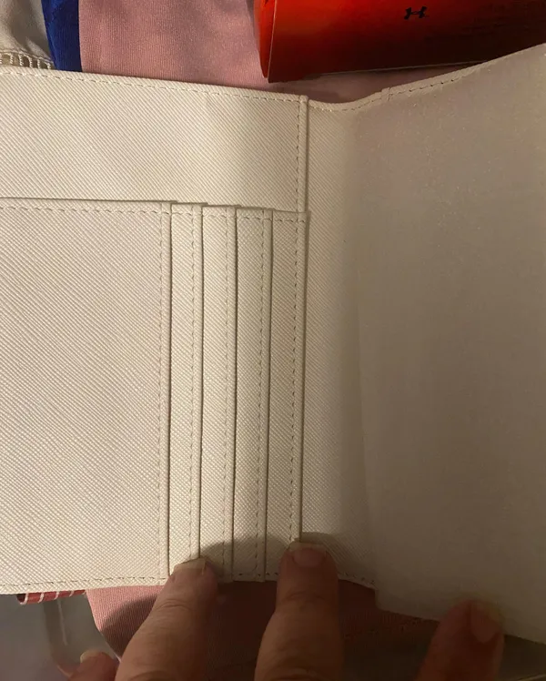 NEW Mrs. passport wallet white with embroidered letters. - Image 4