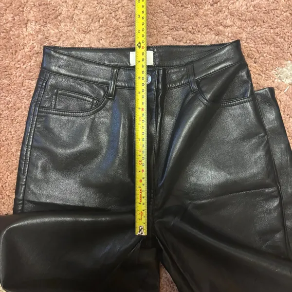 Aritzia Wilfred Womens Sz 4 The Melina Pant Vegan Leather Black #81518 HighWaist - Image 8