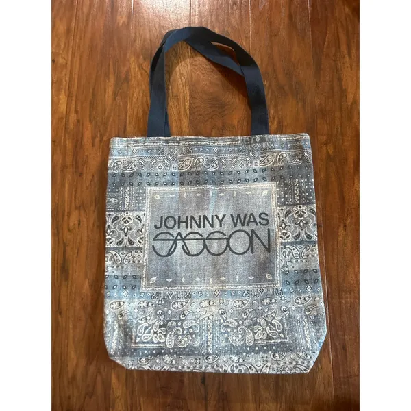 JOHNNY WAS X SASSON Denim Tote Bag Bandana Shopper JW SUSTAINABLE - Image 2